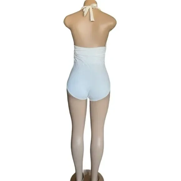 NWT- Contours by Coco Reef Brilliance Halter Bra Sized One Piece Swimsuit - Picture 4 of 15